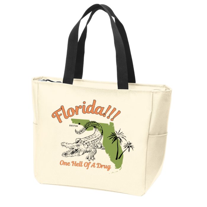 Florida One Hell Of A Drug Funny Summer Beach Zip Tote Bag