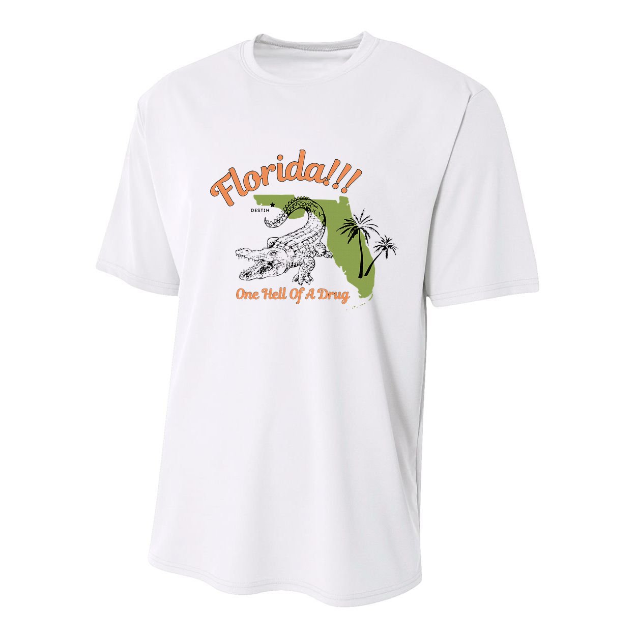 Florida One Hell Of A Drug Funny Summer Beach Youth Performance Sprint T-Shirt