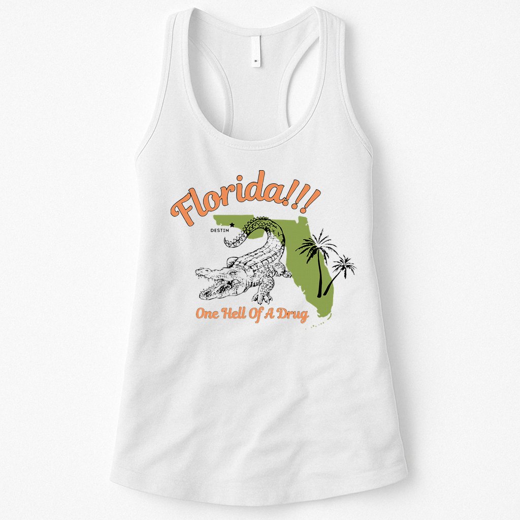 Florida One Hell Of A Drug Funny Summer Beach Womens Tank Top