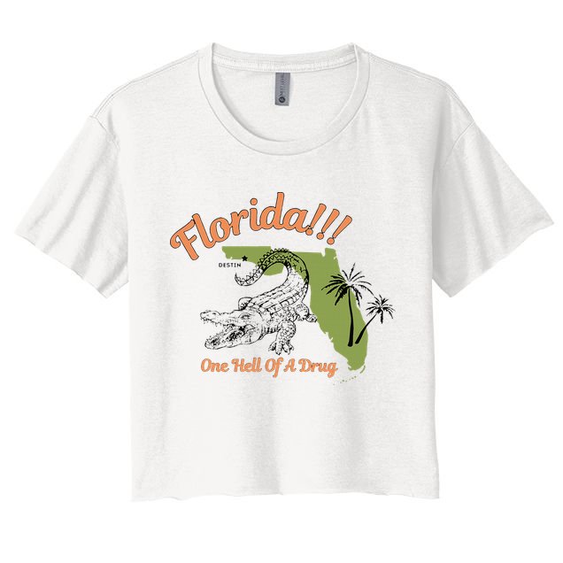 Florida One Hell Of A Drug Funny Summer Beach Crop Top