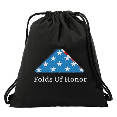 Folds Of Honor Fallen Military First Responders Patriotic Drawstring Bag