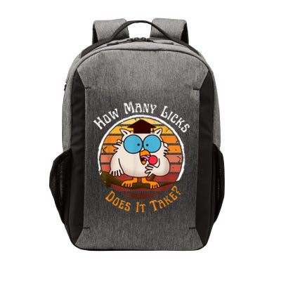 Funny Owl How Many Licks Does It Take Retro Vintage Vector Backpack