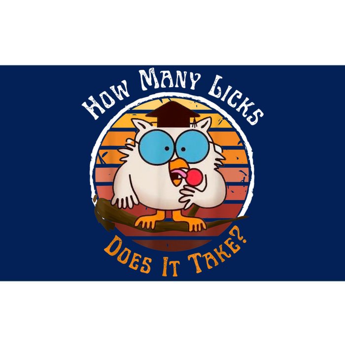 Funny Owl How Many Licks Does It Take Retro Vintage Bumper Sticker