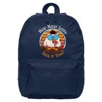 Funny Owl How Many Licks Does It Take Retro Vintage 16 in Basic Backpack