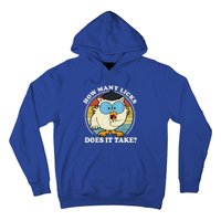 Funny Owl How Many Licks Does It Take Retro Vintage Hoodie