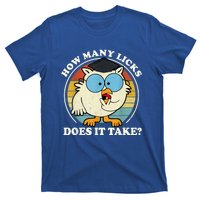 Funny Owl How Many Licks Does It Take Retro Vintage T-Shirt