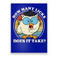 Funny Owl How Many Licks Does It Take Retro Vintage Poster