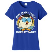 Funny Owl How Many Licks Does It Take Retro Vintage Women's T-Shirt