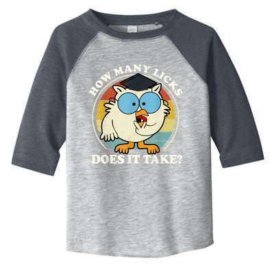 Funny Owl How Many Licks Does It Take Retro Vintage Toddler Fine Jersey T-Shirt