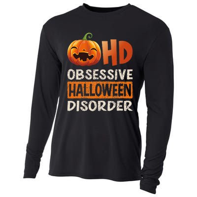 Funny Obsessive Halloween Disorder OHD Pumpkin Costume Cooling Performance Long Sleeve Crew