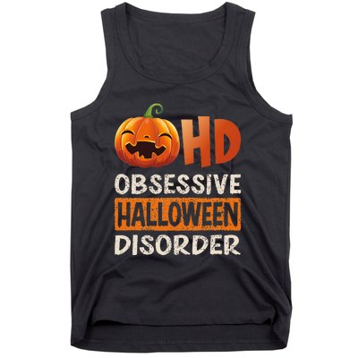 Funny Obsessive Halloween Disorder OHD Pumpkin Costume Tank Top