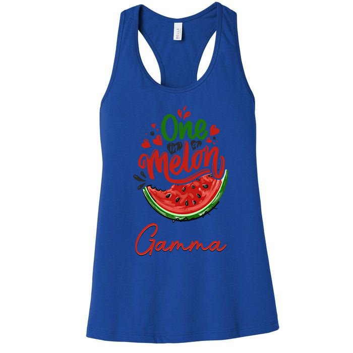 Funny One In A Melon Gamma Matching Group Great Gift Women's Racerback Tank