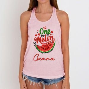 Funny One In A Melon Gamma Matching Group Great Gift Women's Knotted Racerback Tank