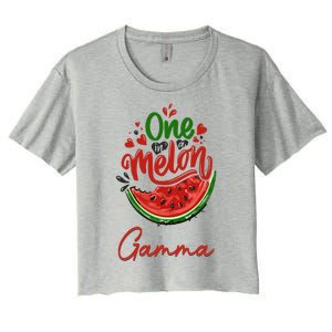 Funny One In A Melon Gamma Matching Group Great Gift Women's Crop Top Tee