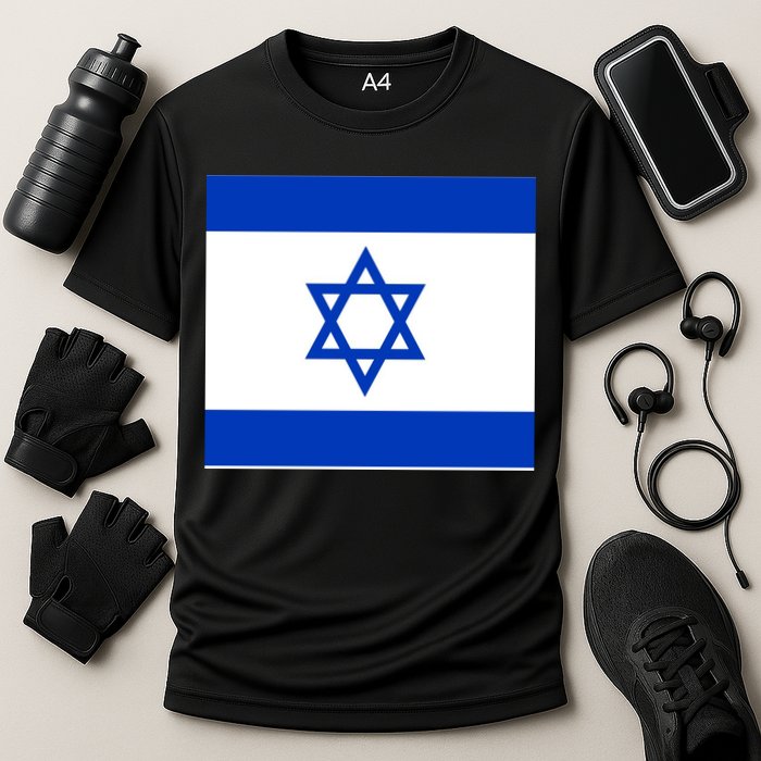 Flag of Israel Cooling Performance Crew T-Shirt