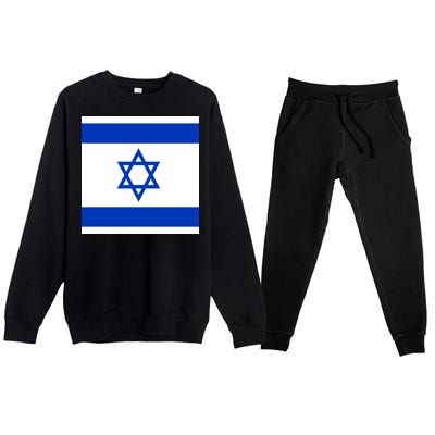 Flag of Israel Premium Crewneck Sweatsuit Set