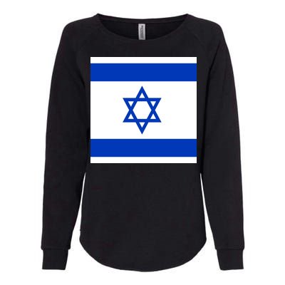 Flag of Israel Womens California Wash Sweatshirt