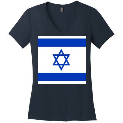 Flag of Israel Women's V-Neck T-Shirt