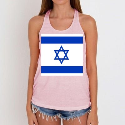 Flag of Israel Women's Knotted Racerback Tank