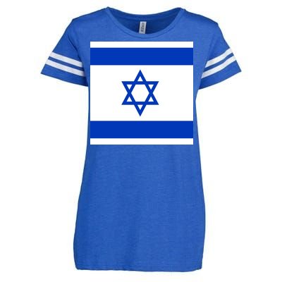 Flag of Israel Enza Ladies Jersey Football T-Shirt