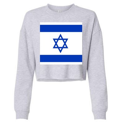 Flag of Israel Cropped Pullover Crew