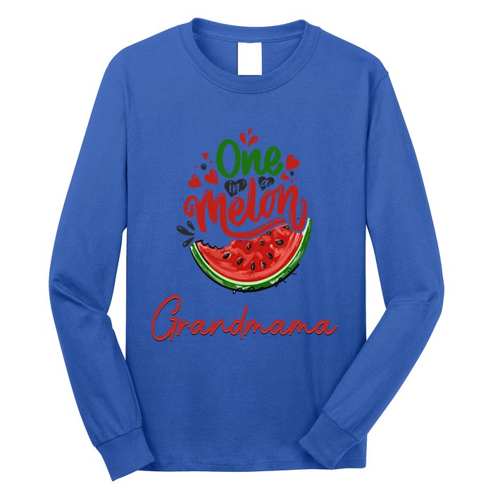 Funny One In A Melon Grandmama Matching Group Great Gift Long Sleeve Shirt