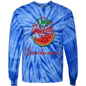 Funny One In A Melon Grandmama Matching Group Great Gift Tie-Dye Long Sleeve Shirt