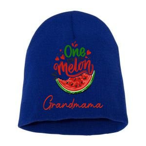 Funny One In A Melon Grandmama Matching Group Great Gift Short Acrylic Beanie