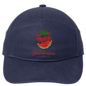 Funny One In A Melon Grandmama Matching Group Great Gift 7-Panel Snapback Hat