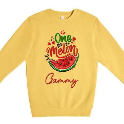 Funny One In A Melon Gammy Matching Group Gift Premium Crewneck Sweatshirt