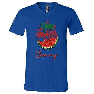 Funny One In A Melon Gammy Matching Group Gift V-Neck T-Shirt