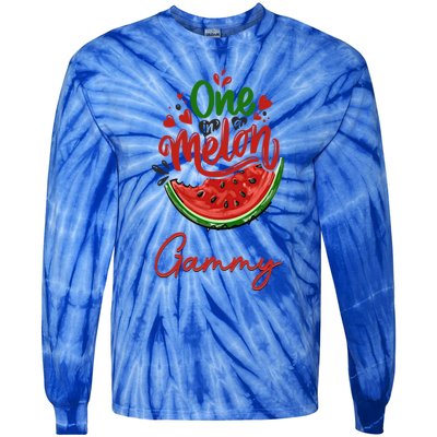 Funny One In A Melon Gammy Matching Group Gift Tie-Dye Long Sleeve Shirt