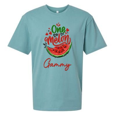 Funny One In A Melon Gammy Matching Group Gift Sueded Cloud Jersey T-Shirt