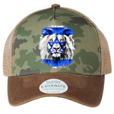 Flag Of Israel Lion Jewish Israel Flag Legacy Tie Dye Trucker Hat