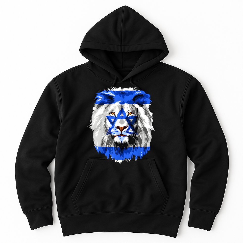 Flag Of Israel Lion Jewish Israel Flag Hoodie