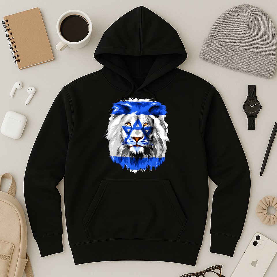 Flag Of Israel Lion Jewish Israel Flag Hoodie