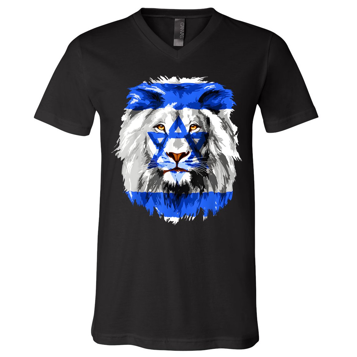 Flag Of Israel Lion Jewish Israel Flag V-Neck T-Shirt