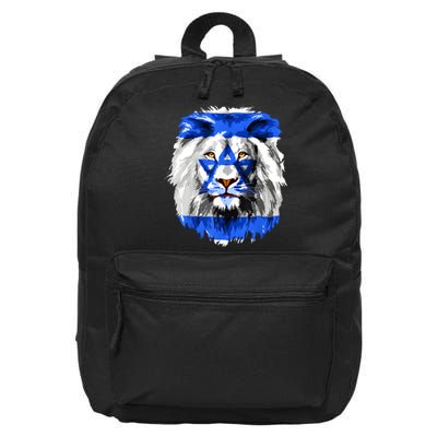 Flag Of Israel Lion Jewish Israel Flag 16 in Basic Backpack