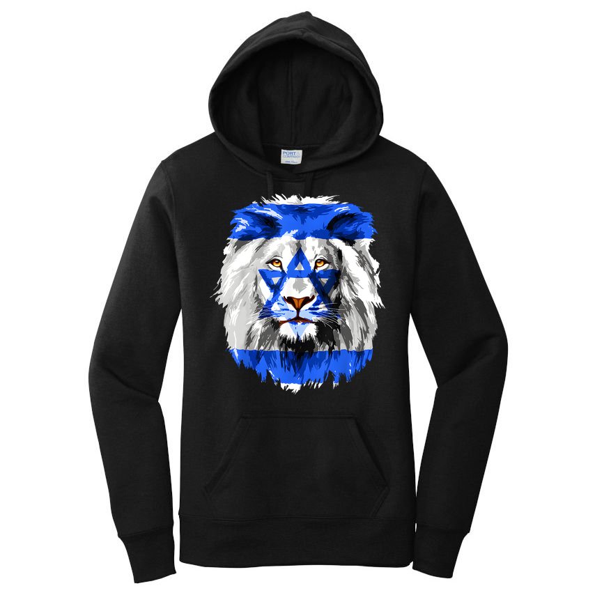 Flag Of Israel Lion Jewish Israel Flag Women's Pullover Hoodie