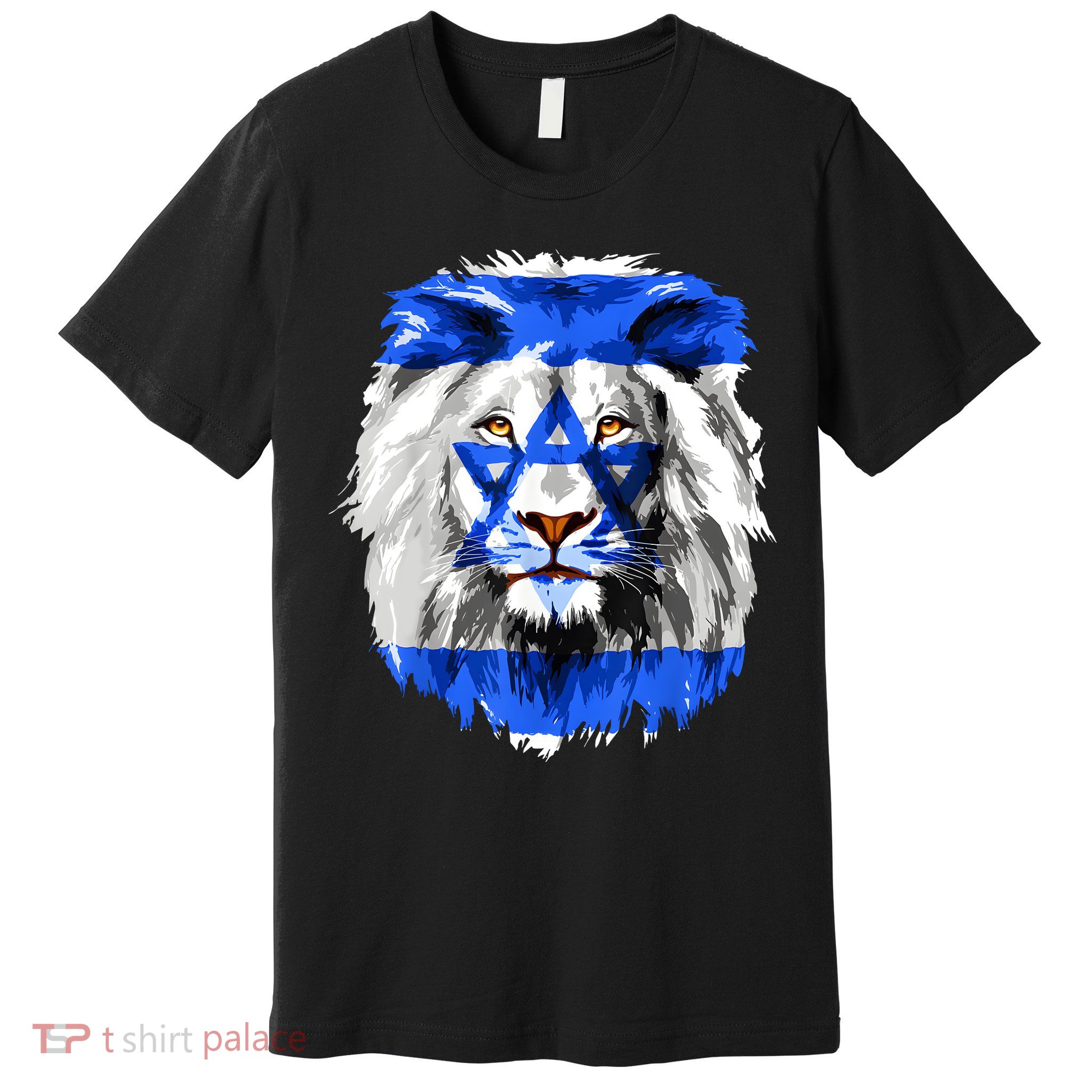 Flag Of Israel Lion Jewish Israel Flag Premium T-Shirt