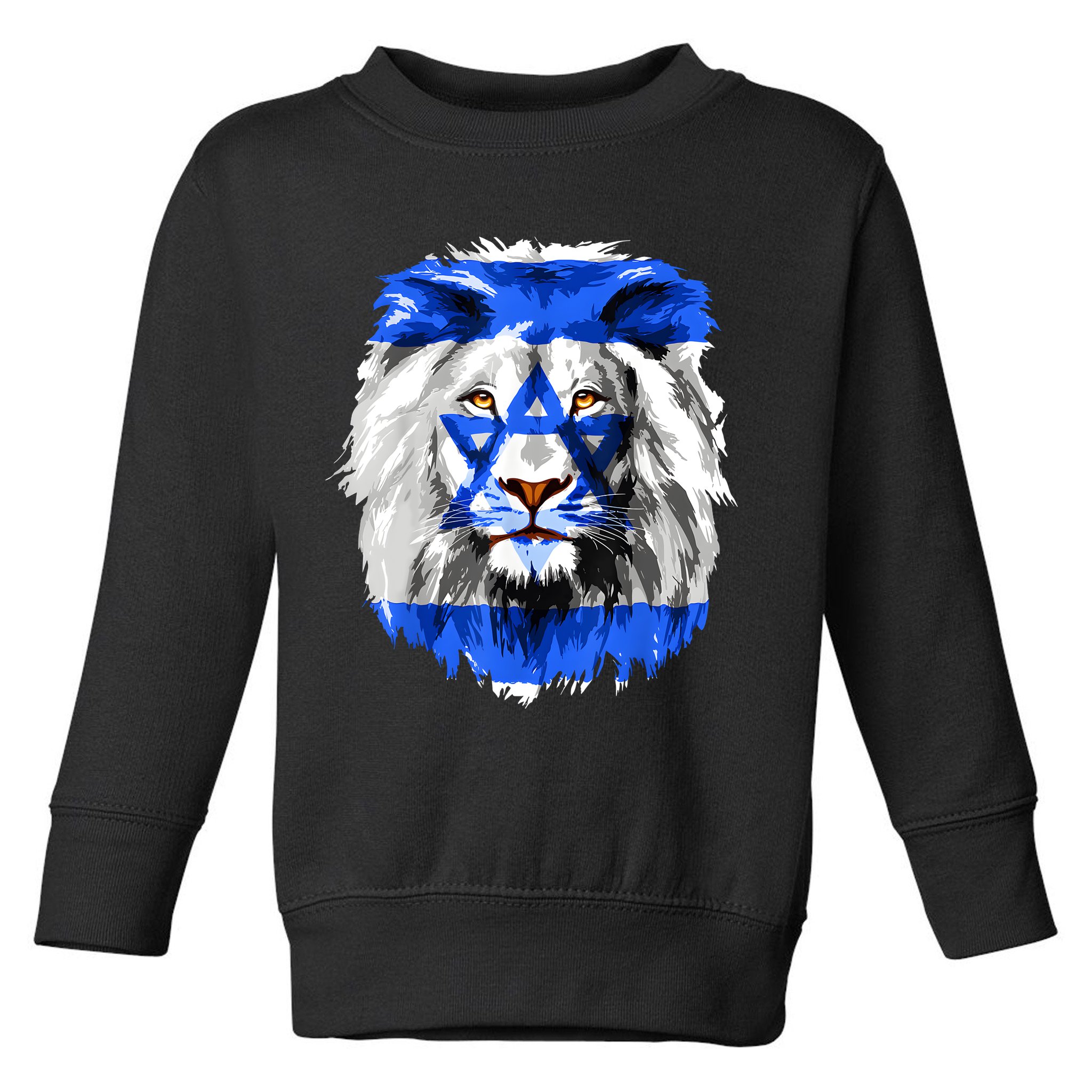Flag Of Israel Lion Jewish Israel Flag Toddler Sweatshirt