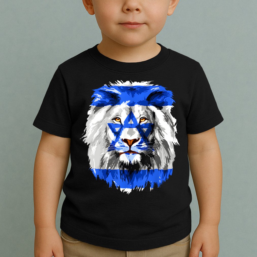 Flag Of Israel Lion Jewish Israel Flag Toddler T-Shirt