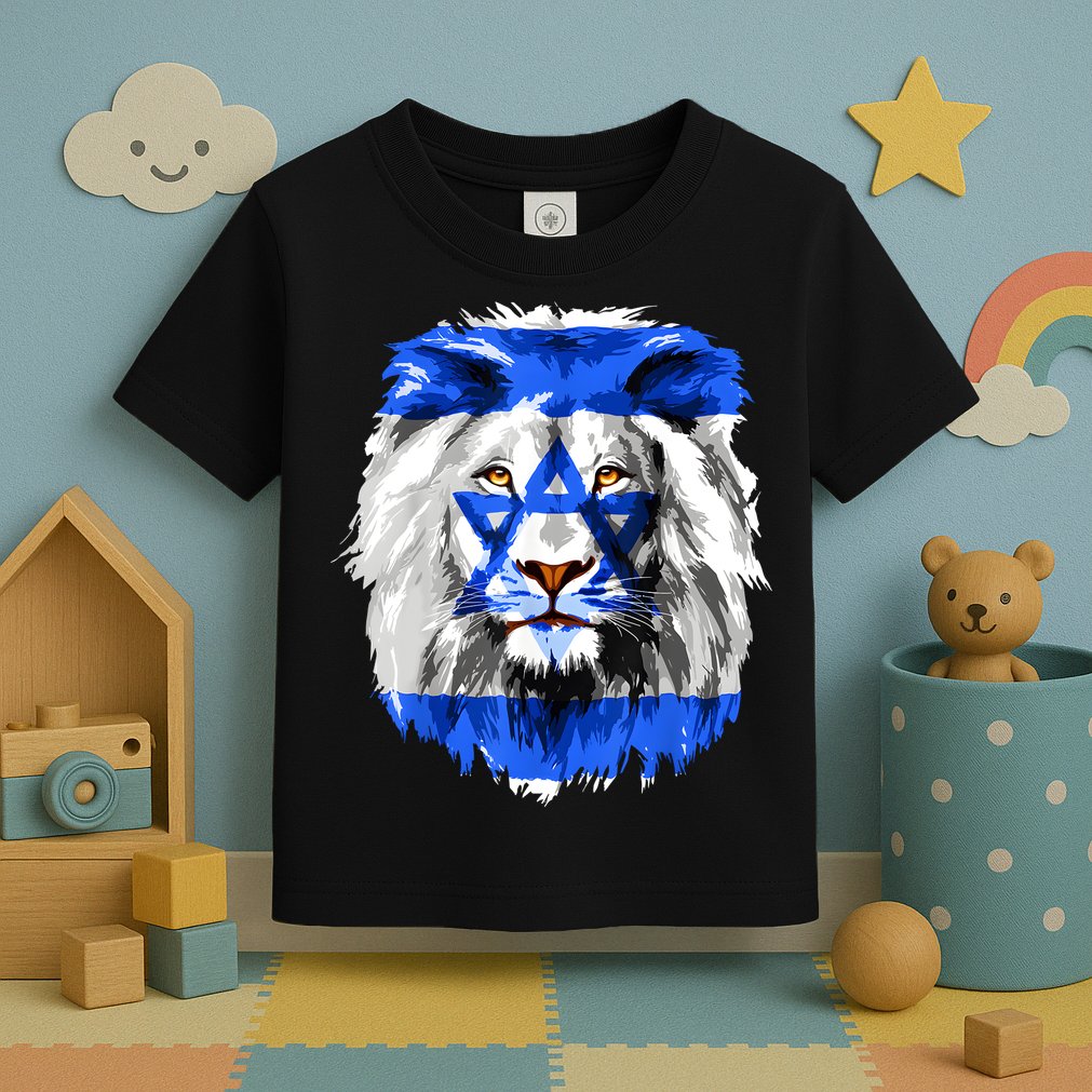 Flag Of Israel Lion Jewish Israel Flag Toddler T-Shirt