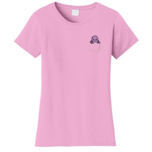 Funny Octopus In The Pocket Gift Kraken Pocket Women's T-Shirt