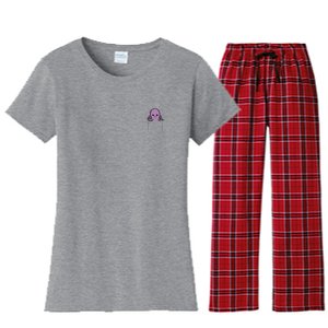 Funny Octopus In The Pocket Gift Kraken Pocket Women's Flannel Pajama Set