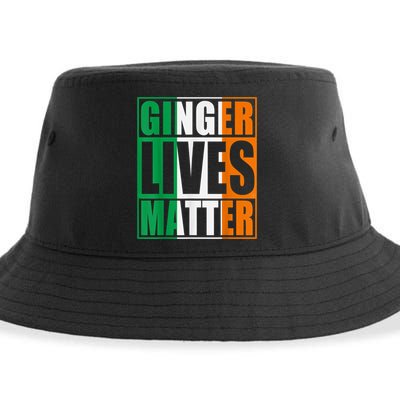 Flag Of Ireland Ginger Lives Matter St Patricks Day Gift Sustainable Bucket Hat