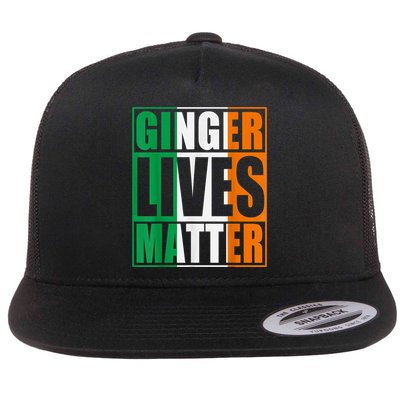 Flag Of Ireland Ginger Lives Matter St Patricks Day Gift Flatbill Hat