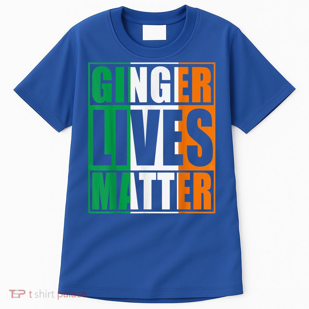 Flag Of Ireland Ginger Lives Matter St Patricks Day Gift Tall T-Shirt