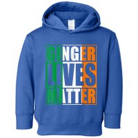 Flag Of Ireland Ginger Lives Matter St Patricks Day Gift Toddler Hoodie