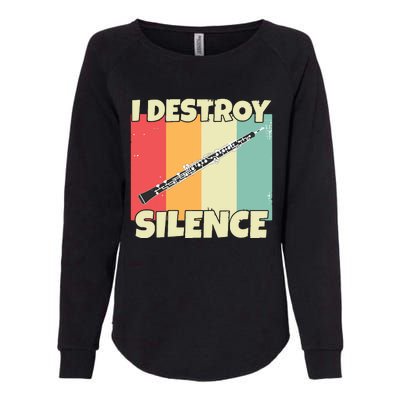 Funny Oboe Instrument I Destroy Silence For Oboe Womens California Wash Sweatshirt